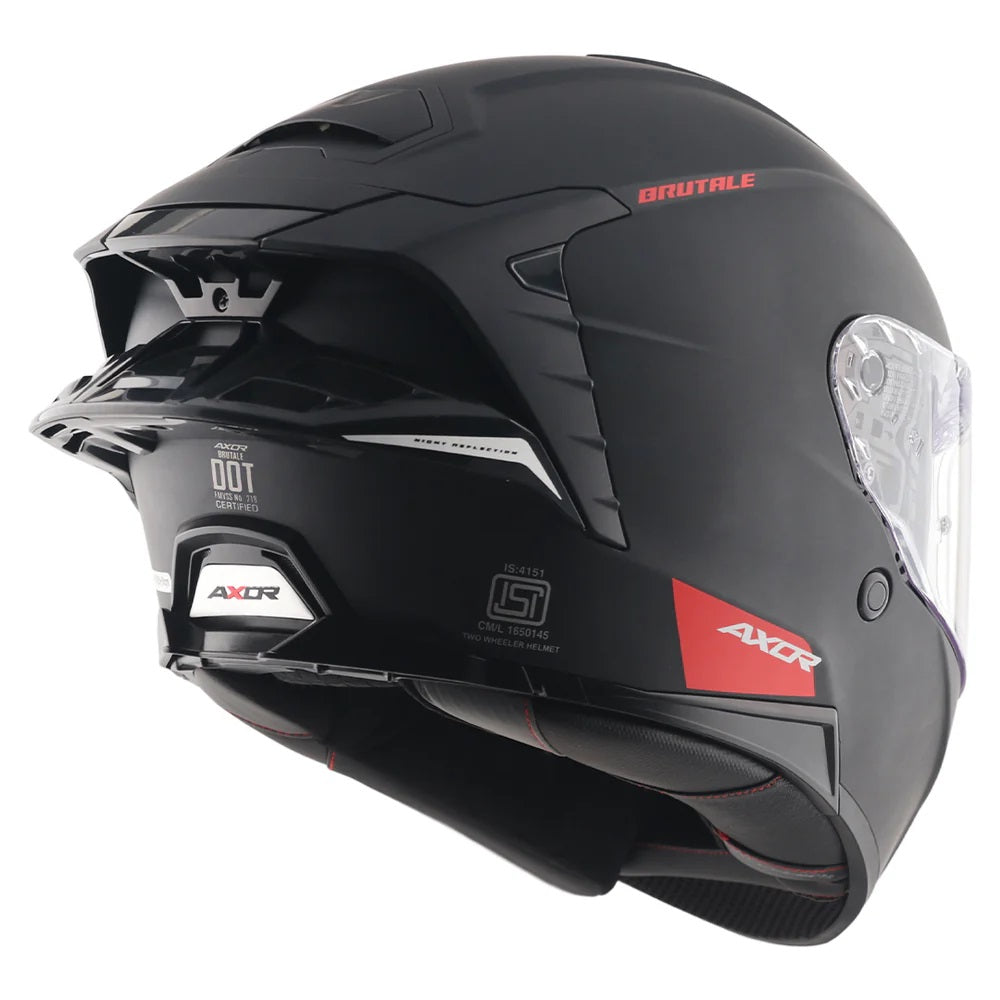 Axor Brutale Solid Matt Black Dual Spoiler Helmet