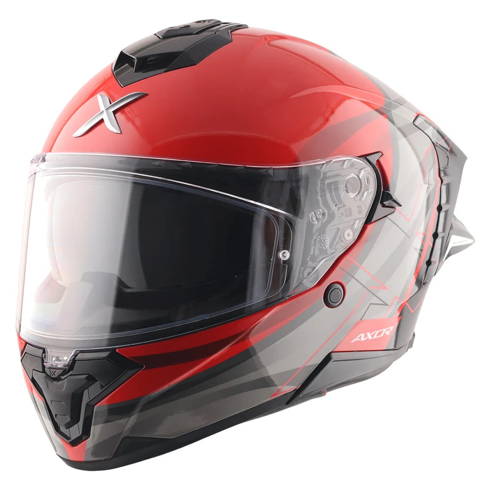 Axor Brutale Surges Dual Spoiler Red Grey Helmet