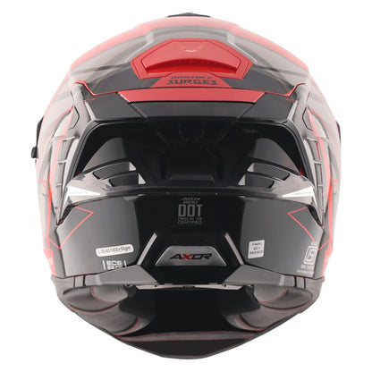 Axor Brutale Surges Dual Spoiler Red Grey Helmet