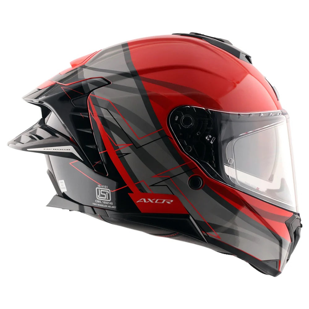 Axor Brutale Surges Dual Spoiler Red Grey Helmet
