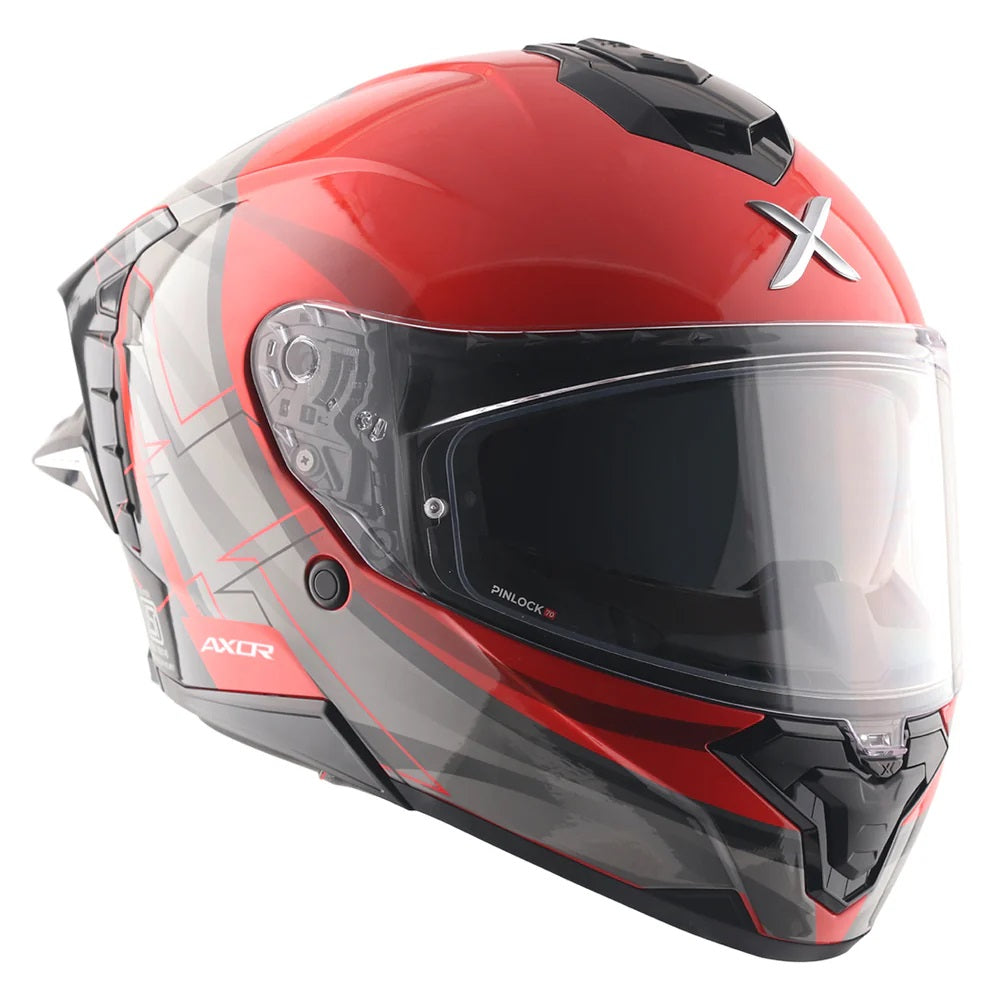 Axor Brutale Surges Dual Spoiler Red Grey Helmet