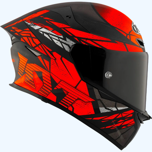 KYT TT Revo Combustion Matt Black Red Helmet