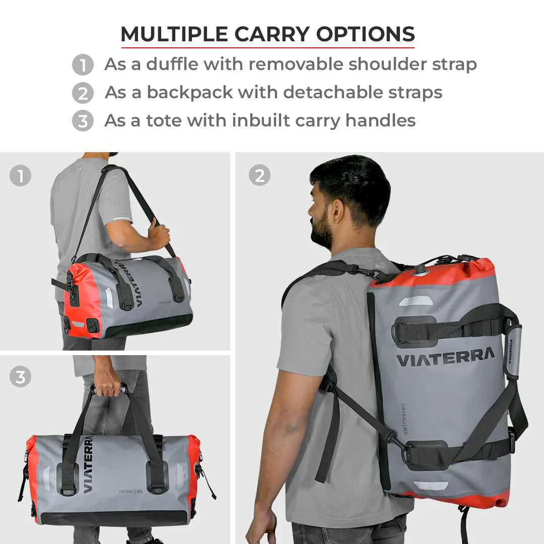 Viaterra Drybag -100% Waterproof Motorcycle Tailbag (Universal)