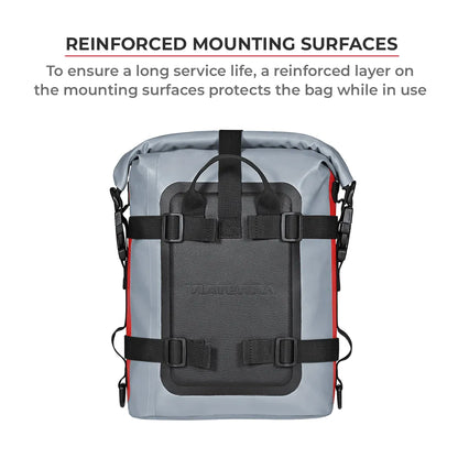 Viaterra Drybag 8L - 100% Waterproof Motorcycle Tailbag/ Rear Rack Bag (Universal With Versatile Mounting)