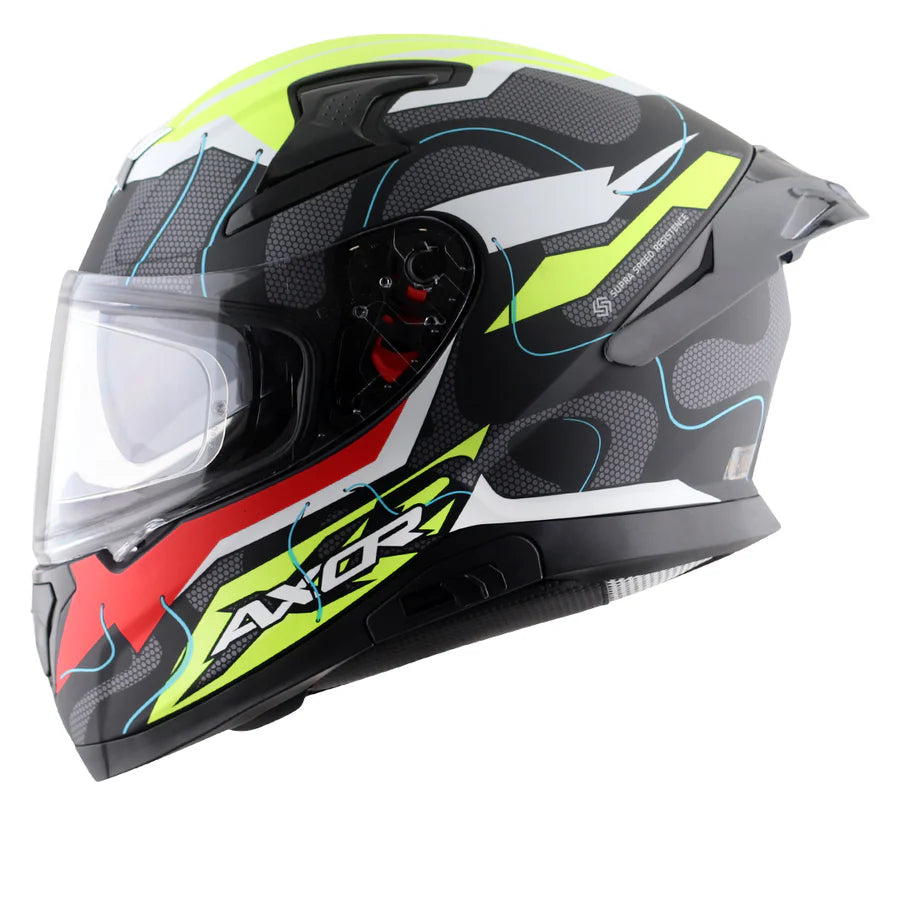 Axor Apex Dynamo Dull Black Neon Yellow Helmet