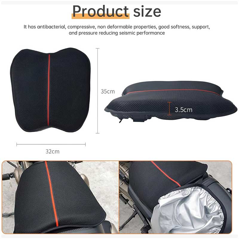 MH Moto Easy Bum Apple Shape Cruiser & Sports Motorcycle Seat Cushion