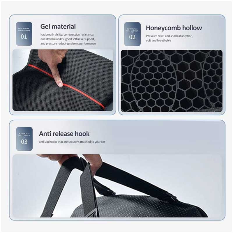MH Moto Easy Bum Apple Shape Cruiser & Sports Motorcycle Seat Cushion