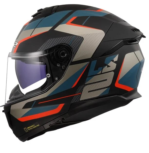 LS2 FF320 Stream II Road Matt Black Blue-06