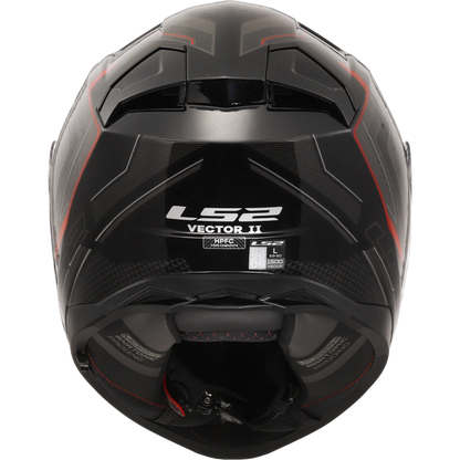 LS2 FF811 Vector II Alizer Gloss Black Red Helmet