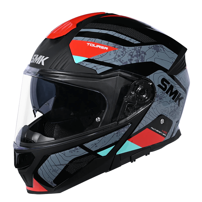 SMK Gullwing Navigator Black Grey Red Gloss (GL263) Helmet