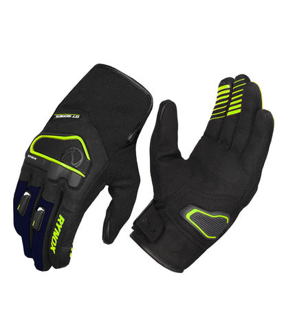 Rynox Helium GT 2 Black-Hi Viz Green Gloves