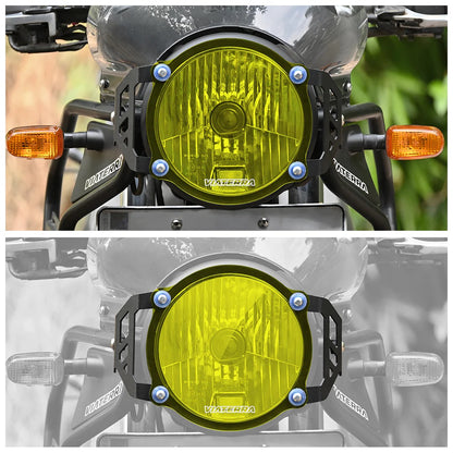 VIATERRA HEADLIGHT GRILL FOR HIMALAYAN BS4 YELLOW TINT