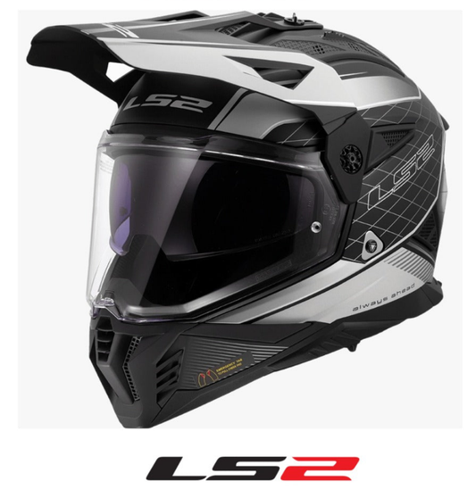 LS2 MX436 Pioneer II 100th Gloss Black Light Grey   - 06