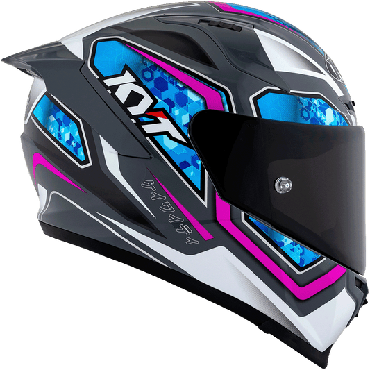 KYT Striker #01 Gloss Grey Blue Helmet