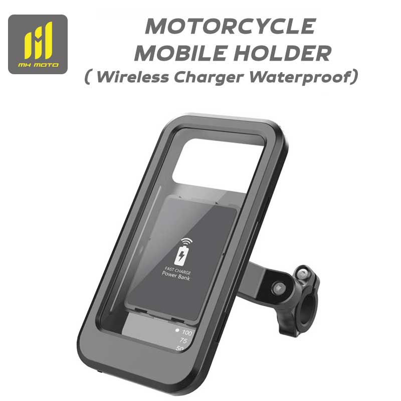 MH Moto M99 Motorcycle Mobile Holder V0.2 ( Wireless Charger Waterproof)