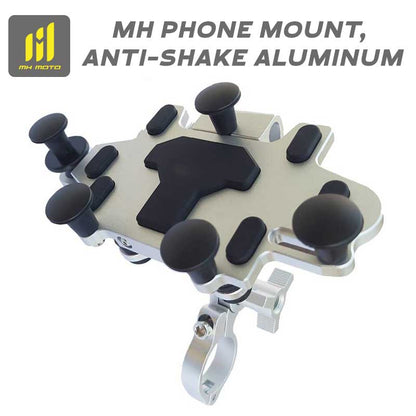 MH Moto Motorcycle 6 Phone Mount, Anti-Shake Aluminum H99