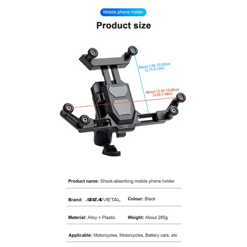 MH Moto Motorcycle Phone Holder 360 Degree