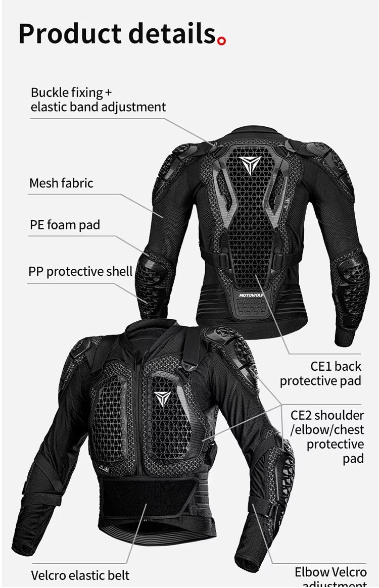 Motowolf Full Body Protection Armour