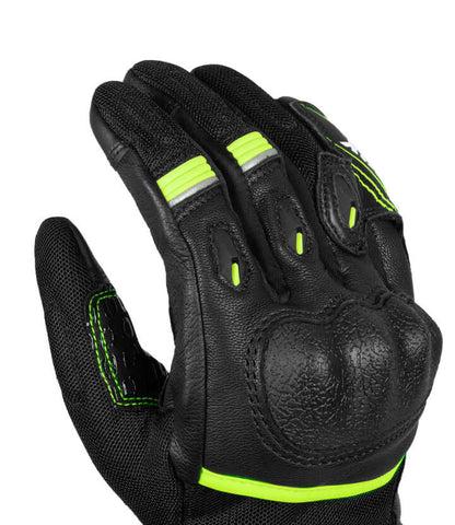 Rynox tornado Pro 4 Black Hiviz Green Gloves