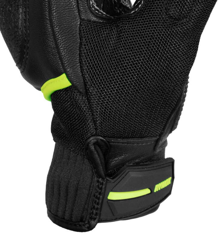 Rynox tornado Pro 4 Black Hiviz Green Gloves