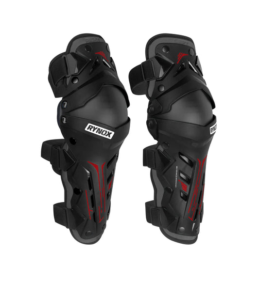 Rynox Bastion Bionic Knee Guards (Black Red)