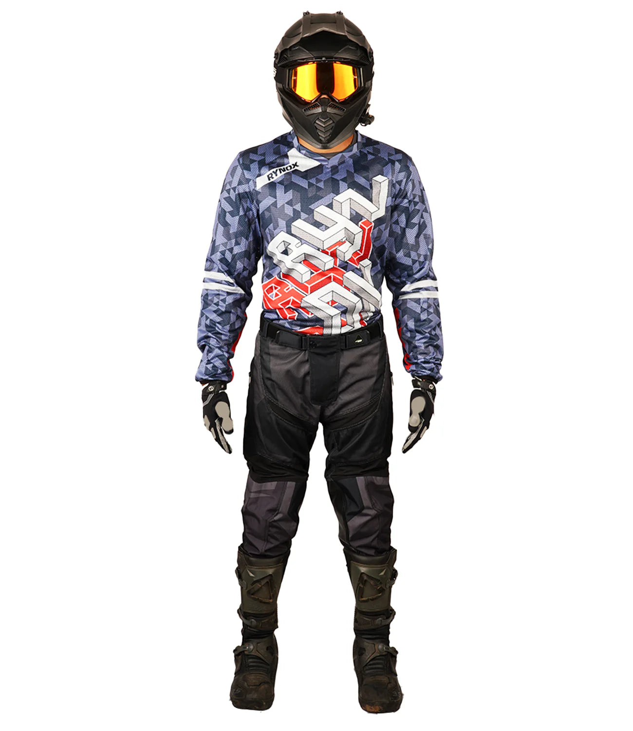 Rynox Fusion Neo Offroad Cyber Red Jersey