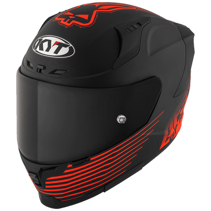 KYT Striker AF37 Livery Matt Black Red Helmet