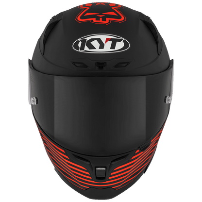 KYT Striker AF37 Livery Matt Black Red Helmet