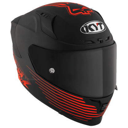 KYT Striker AF37 Livery Matt Black Red Helmet