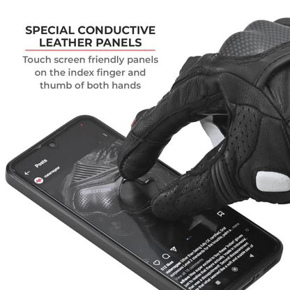 ViaTerra Shifter Black – Short Motorcycle Riding Gloves