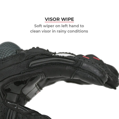ViaTerra Shifter Black – Short Motorcycle Riding Gloves