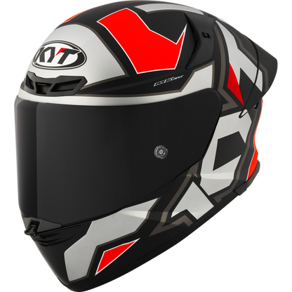 KYT TT Revo Electron Matt Grey Red Helmet