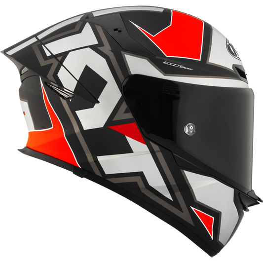 KYT TT Revo Electron Matt Grey Red Helmet