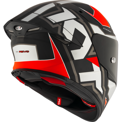 KYT TT Revo Electron Matt Grey Red Helmet
