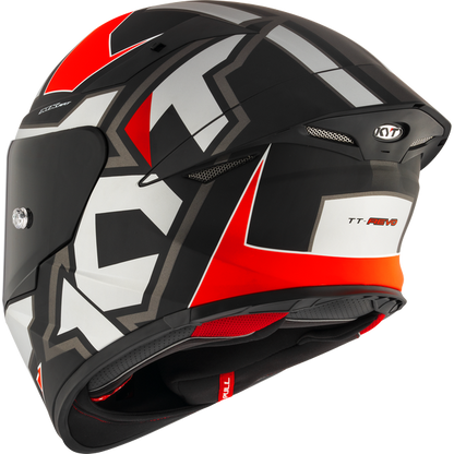 KYT TT Revo Electron Matt Grey Red Helmet