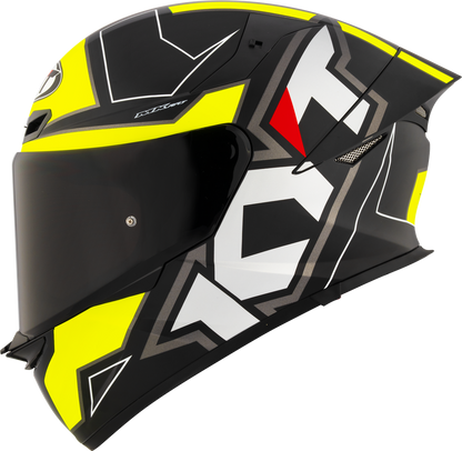 KYT TT Revo Electron Matt Black Yellow Helmet