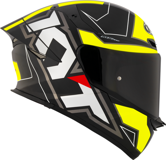 KYT TT Revo Electron Matt Black Yellow Helmet