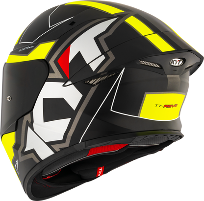KYT TT Revo Electron Matt Black Yellow Helmet