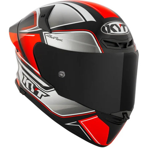 KYT TT Revo Tourist Gloss Red Fluro Helmet