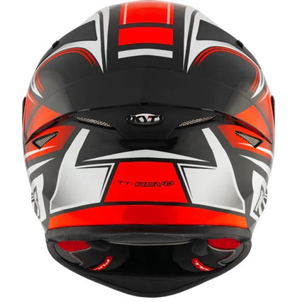KYT TT Revo Tourist Gloss Red Fluro Helmet