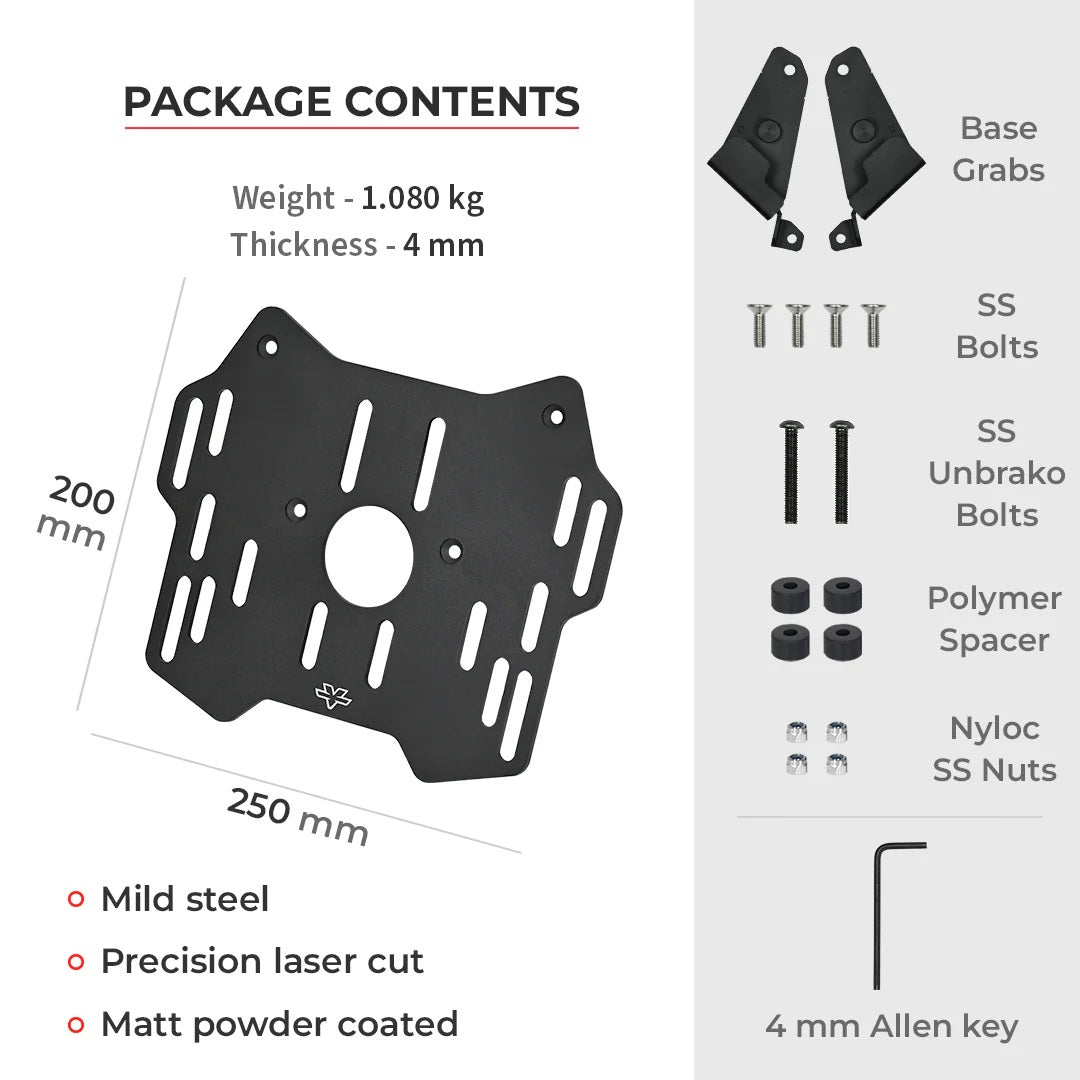 VIATERRA TOP BOX ADAPTER PLATE FOR KTM ADVENTURE 250/390 (2020-2024)