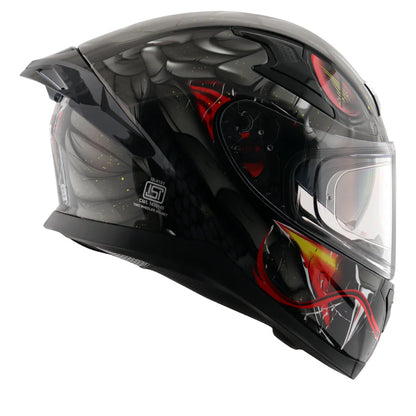 Apex Venomous D/V Gloss Grey Helmet