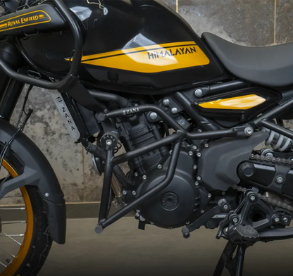 ZANA Crash Guard For Himalayan 450 (With Slider Black Texture,Mild Steel) Type-1