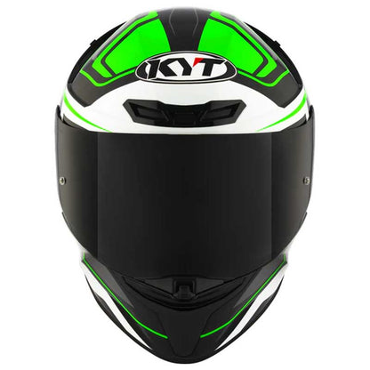 KYT TT Revo Overtech Black Green Gloss Helmet
