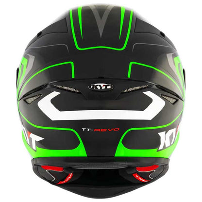 KYT TT Revo Overtech Black Green Gloss Helmet