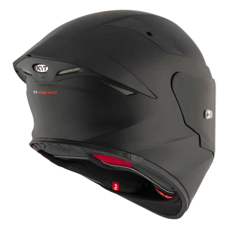 KYT TT Revo Plain Black Matt Helmet