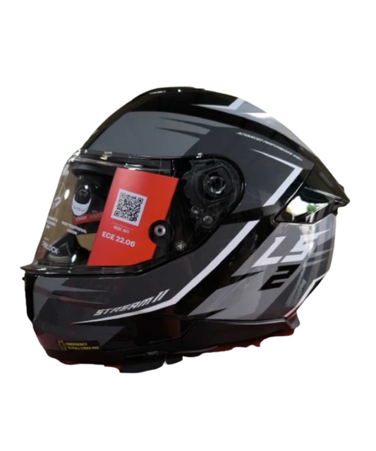 LS2 FF320 STREAM II METEOR GLOSS BLACK GREY-06