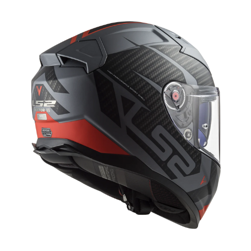 LS2 FF811 Vector II  Splitter Matt Titanium Red Helmets