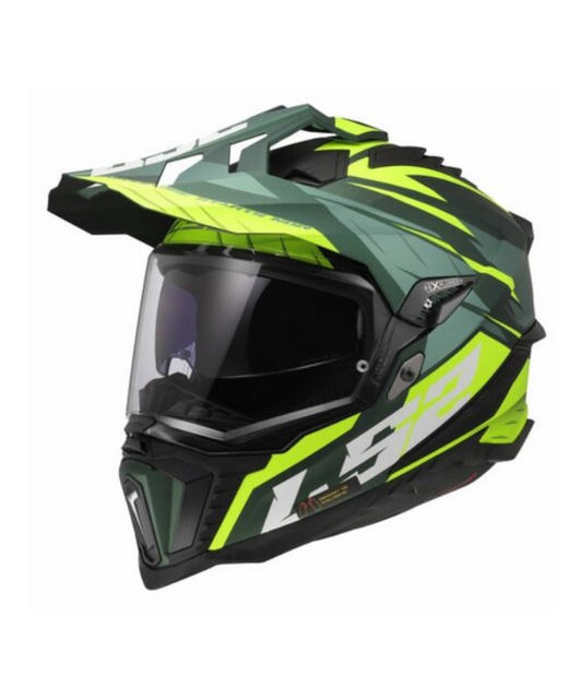 LS2 MX701 EXPLORER Spire  Gloss Hi Viz Green Helmets