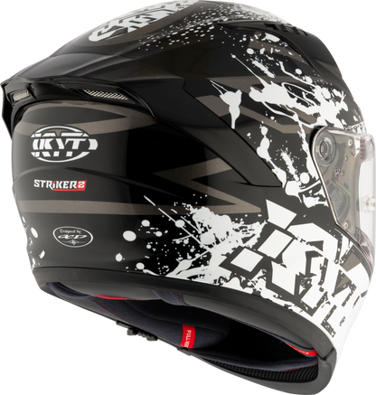 KYT Striker 2V Nutron Gloss Black White Helmets